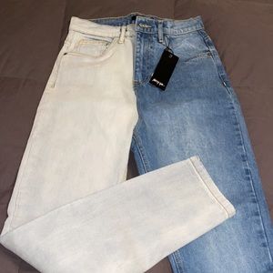 Nasty gal two tone mom jeans